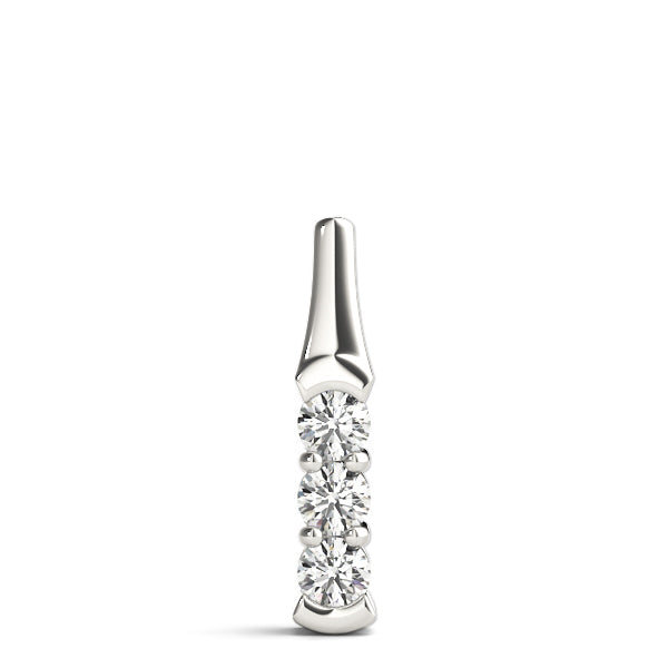 Round Diamond 3-Stone Pendant