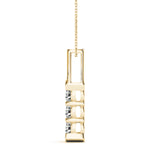 14K Yellow Gold 3-Stone Diamond Pendant