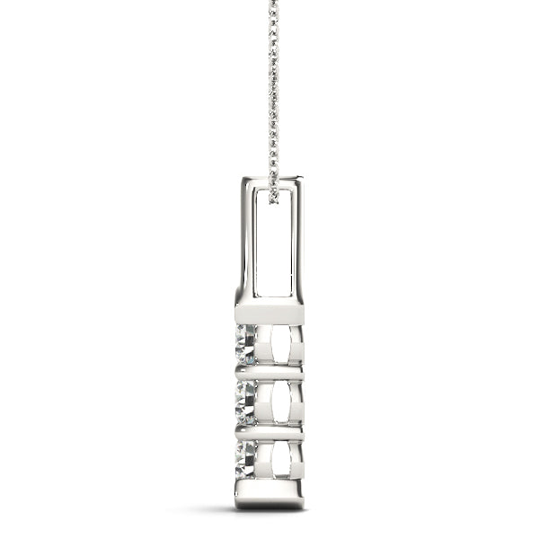 Round Diamond 3-Stone Pendant