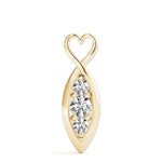 14K Yellow Gold Round Diamond Three-Stone Pendant