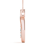 14K Rose Gold 1/2 CT Diamond Three-Stone Pendant
