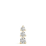 14K Yellow Gold Round Diamond 3-Stone Pendant