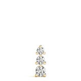 14K Yellow Gold Round Diamond 3-Stone Pendant