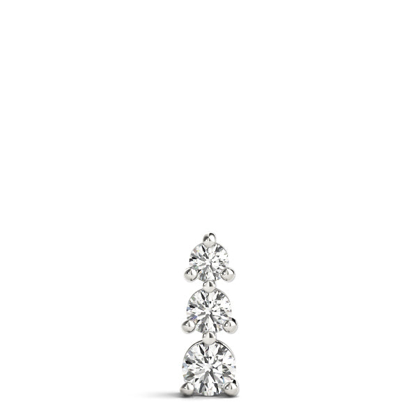 0.50 CTW Round Diamond Three-Stone Pendant