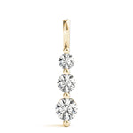 14K Yellow Gold 1 ct Round Diamond Pendant