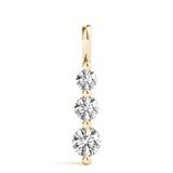 14K Yellow Gold 1 ct Round Diamond Pendant