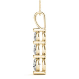 14K Yellow Gold 1 ct Round Diamond Pendant