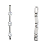 Round Diamond 3-Stone Pendant Necklace