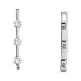 Round Diamond 3-Stone Pendant Necklace