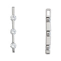 Round Diamond 3-Stone Pendant Necklace