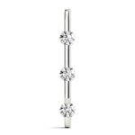 Round Diamond 3-Stone Pendant Necklace