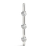 Round Diamond 3-Stone Pendant Necklace