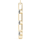 14K Yellow Gold 1 CT Diamond 3-Stone Pendant