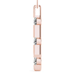 14K Rose Gold 1 ct Diamond 3-Stone Pendant