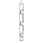 Round Diamond 3-Stone Pendant Necklace