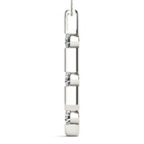 Round Diamond 3-Stone Pendant Necklace
