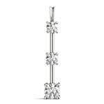 0.50 CTW Round Diamond Three-Stone Pendant
