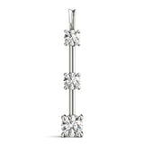 0.50 CTW Round Diamond Three-Stone Pendant