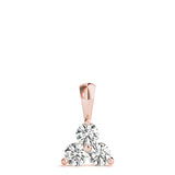 14K Rose Gold 1 CT Diamond 3-Stone Pendant