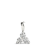 Round Diamond 3-Stone Pendant Necklace