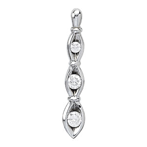 0.50 CT Round Diamond Three-Stone Pendant