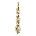 14K Yellow Gold 1/2 ct Diamond Three-Stone Pendant