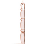 14K Rose Gold Diamond Three Stone Pendant Necklace