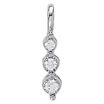 0.50 CT Round Diamond Three-Stone Pendant