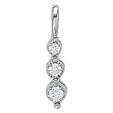 0.50 CT Round Diamond Three-Stone Pendant