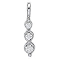 0.50 CT Round Diamond Three-Stone Pendant