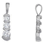 Round Diamond 0.6 CTW Three-Stone Pendant