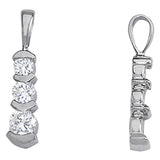 Round Diamond 0.6 CTW Three-Stone Pendant