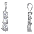 Round Diamond 0.6 CTW Three-Stone Pendant
