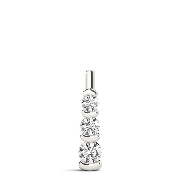 Round Diamond 0.6 CTW Three-Stone Pendant