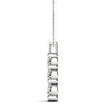 Round Diamond 0.6 CTW Three-Stone Pendant