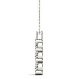 Round Diamond 0.6 CTW Three-Stone Pendant