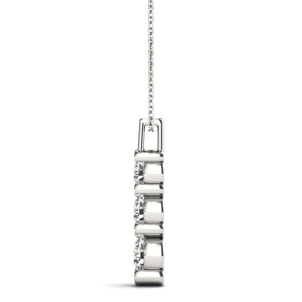 Round Diamond 0.6 CTW Three-Stone Pendant