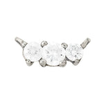 Round Diamond 3-Stone Pendant Necklace