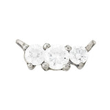 Round Diamond 3-Stone Pendant Necklace