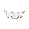 Round Diamond 3-Stone Pendant Necklace
