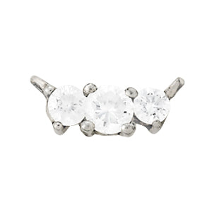 Platinum 7/8 ct Diamond Three-Stone Pendant Necklace