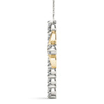 14K Yellow Gold Diamond Cross Pendant