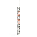 14K Rose Gold Diamond Cross Pendant