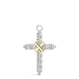 14K Yellow Gold 1 CT Diamond Cross Pendant