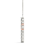 14K Rose Gold Diamond Cross Pendant