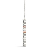 14K Rose Gold Diamond Cross Pendant