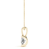 14K Yellow Gold 1ct Diamond Solitaire Pendant
