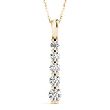 14K Yellow Gold Diamond Cluster Fashion Pendant
