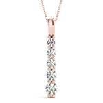 Rose Gold Diamond Pendant | 0.24 ctw Delicate Design