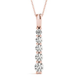 Rose Gold Diamond Pendant | 0.24 ctw Delicate Design